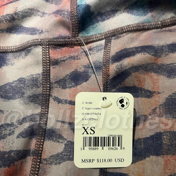 Free People Beat the Heat Reversible Leggings Tiger Combo XS - Picture 3 of 7